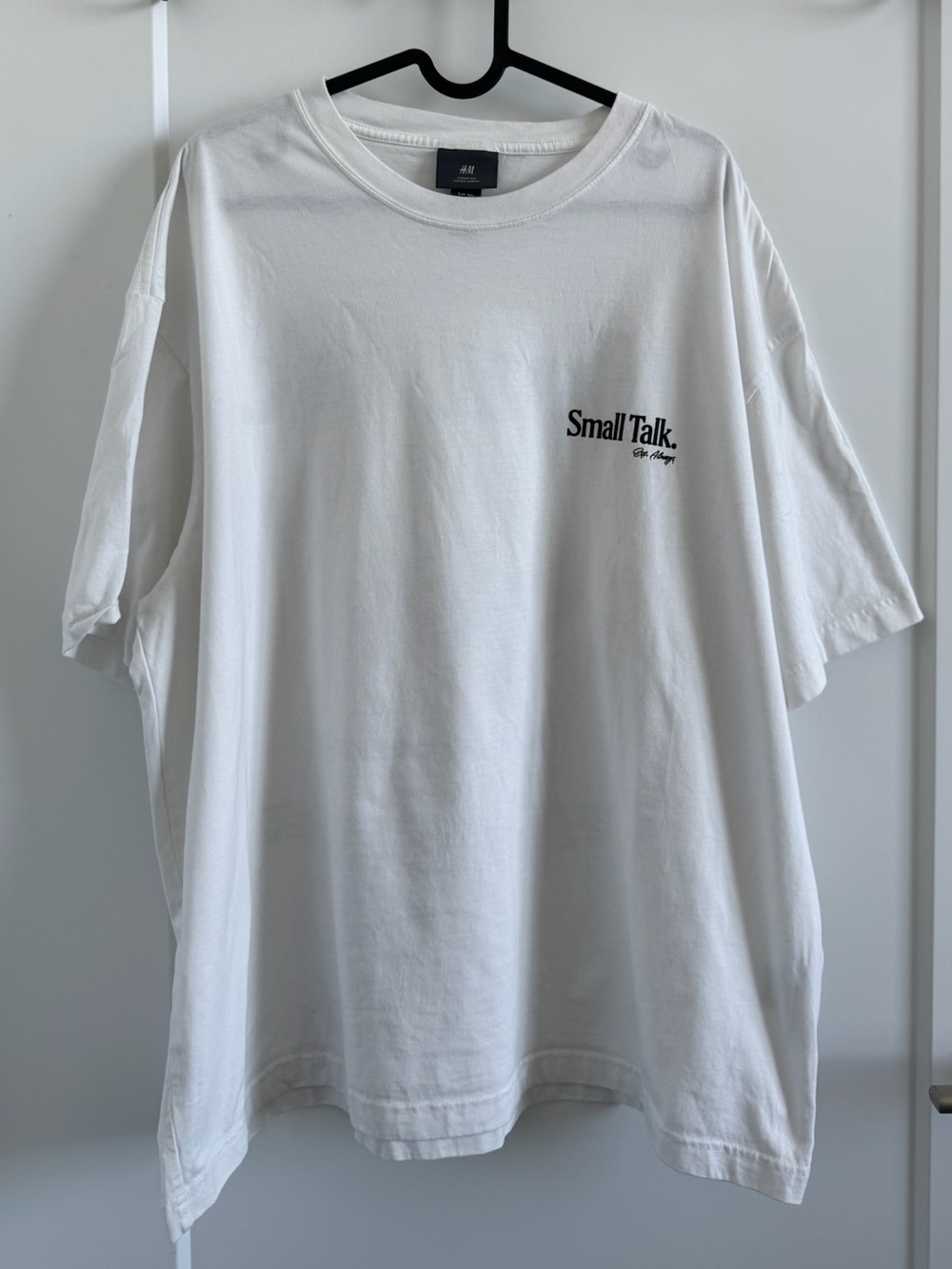 H&M White "Small Talk" Graphic Tee